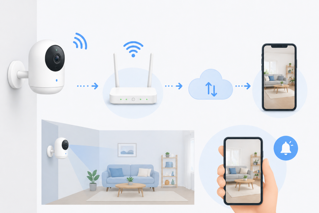 fonctionnement caméra wifi